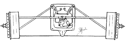 Torsion bar activated suspension (drawn with 2deg camber)